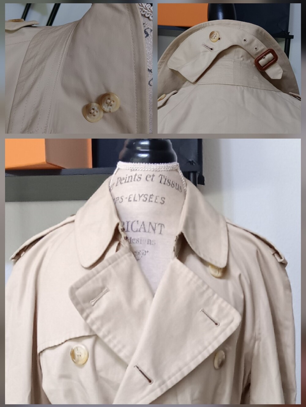 Vintage Burberrys Double Breasted Trench Coat Nova Check M/L - Picture 8 of 13